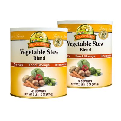 Augason Farms Vegetable Stew Blend - #10 cans - 2 pk.