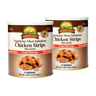 Augason Farms Food Storage Vegetarian Meat Substitute Chicken - 2 pk.