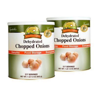 Augason Farms Dehydrated Chopped Onions - #10 cans - 2 pk.