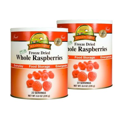 Augason Farms Food Storage Freeze Dried Whole Raspberries - 2 pk.