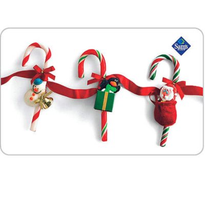 Candy Cane Holiday Gift Card