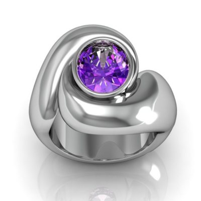 Sterling Silver and Amethyst Whisper Ring 