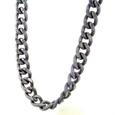 Stainless Steel Two-Tone Curb Chain - 24"