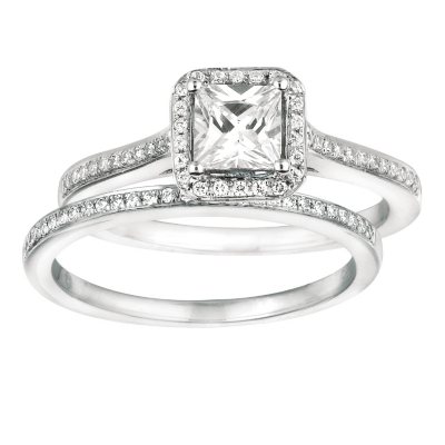 80 ct. t.w. Princess-Cut Diamond Bridal Set 14K White Gold (I, I1)