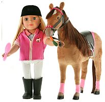Paradise Horses Doll & Horse Playset - Blonde & Brown Horse