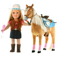 Paradise Horses Doll & Horse Playset - Blonde & Blonde Horse