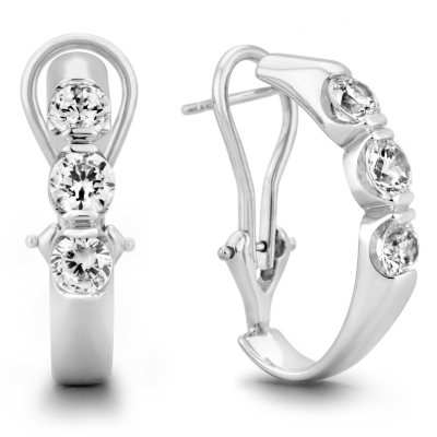 1.45 CT. TW. Diamond Earrings in 14K White Gold (H-I, I1)      