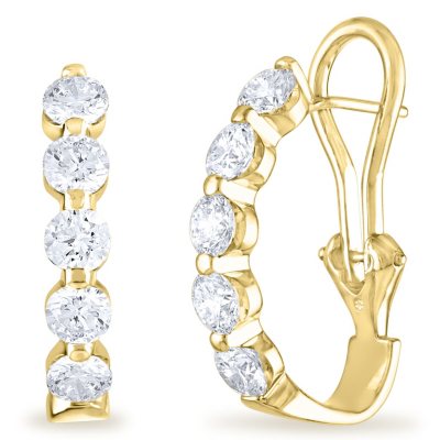 2 CT. TW. Diamond Earrings in 14K Yellow Gold (H-I, I1)      