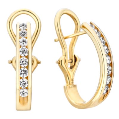 .46 CT. TW. Diamond Earrings in 14K Yellow Gold (H-I, I1)      