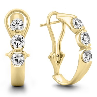 1.45 CT. TW. Diamond Earrings in 14K Yellow Gold (H-I, I1)      