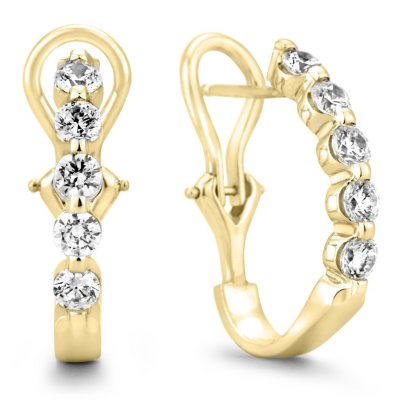 1 CT. TW. Diamond Earrings in 14K Yellow Gold (H-I, I1)      