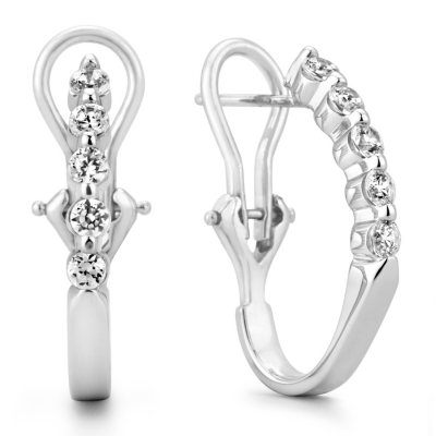 .46 CT. TW. Diamond Earrings in 14K White Gold (H-I, I1)      