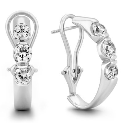 .46 CT. TW. Diamond Earrings in 14K White Gold (H-I, I1)      
