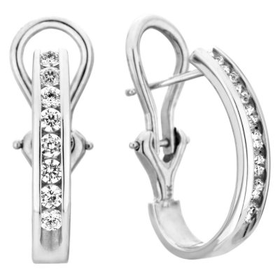 1 CT. TW. Diamond Earrings in 14K White Gold (H-I, I1)      