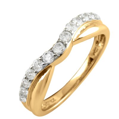 0.50 ct. t.w. Round Cut Diamond Band in 18K Yellow Gold (I, I1)