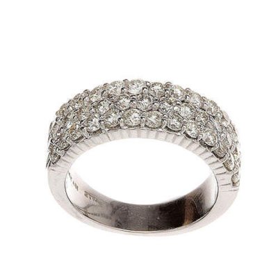 95 ct. t.w.3-Row Diamond Wide Band Ring in 14k White Gold (H-I, I1)