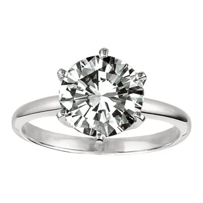 0.50 ct. Round Diamond Solitaire Ring in Platinum (F, VS2)