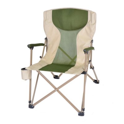 Oversize, Folding Arm Chair - Forest Green/Tan