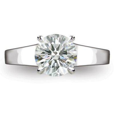 2.24 ct. Round Brilliant-Cut Diamond Solitaire Ring in Platinum (I, VS2)