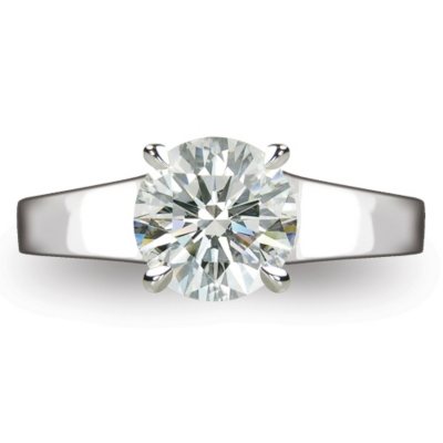 1.60 ct. Round Brilliant-Cut Diamond Solitaire Ring in Platinum (D, SI1)