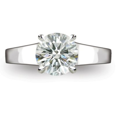 1.62 ct. Round Brilliant-Cut Diamond Solitaire Ring in Platinum  (I, VS1)
