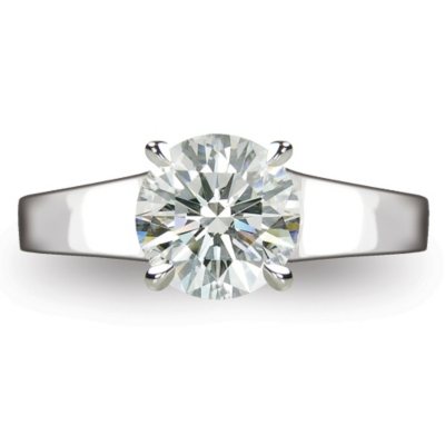 1.68 ct. Round Brilliant-Cut Diamond Solitaire Ring in Platinum  (I, VS1)