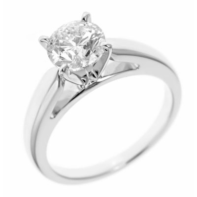 1.95 ct. Round-Cut Diamond Solitaire in 14k White Gold (I, I1)