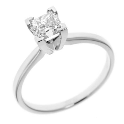 1.45 ct. Princess-Cut Diamond Solitaire in 18k White Gold (H, VS2)