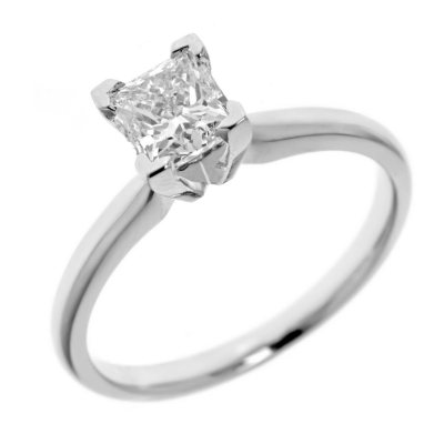 1.45 ct. Princess-Cut Diamond Solitaire in 14k White Gold (H-I, SI2)