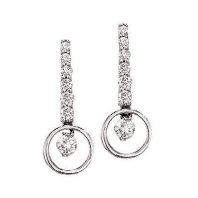 1 ct. t.w. Diamond Circle Journey Earrings (I, I1)