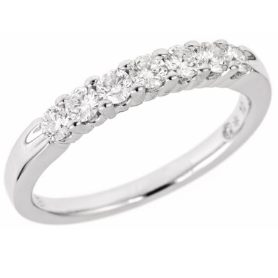 0.47 CT.T.W. Regal 7-Stone Diamond Band in 14K White Gold (I, SI2) 