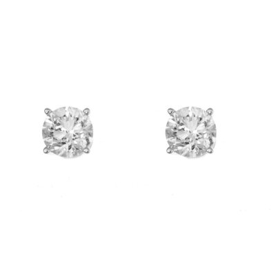 1.45 ct. t.w. Round-Cut Diamond Stud Earrings in 14k White Gold (I, I1)