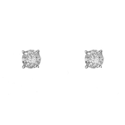 0.23 ct. t.w. Round-Cut Diamond Studs in 14k White Gold (I, I1)