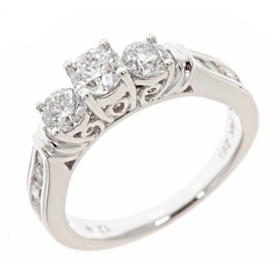 1.45 ct. t.w. Round Diamond Bridal Ring in 14K White Gold (H-I, I1)