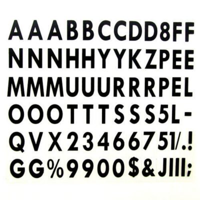 Wayne Industries - 2" Black Letters - 75 Pack