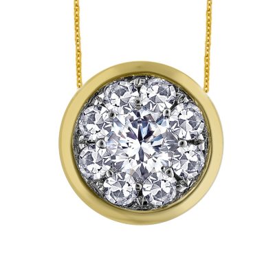 0.63 ct. t.w. Unity Diamond Bezel Pendant in 14k Yellow Gold (I, I1)