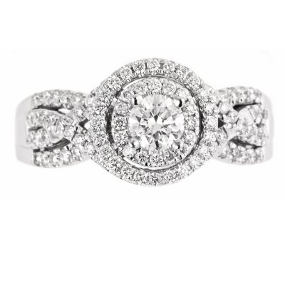 1.0 ct. t.w. Regal Diamond Swirl Bridal Ring (I, SI2)