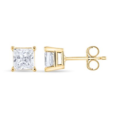 0.96 ct. t.w. Princess Diamond Stud Earrings in 14k Yellow Gold (I, I1)