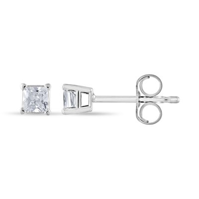 0.23 ct. t.w. Princess Diamond Stud Earrings in 14k White Gold (H-I, SI2)