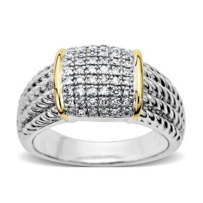 0.25 ct. t.w. Diamond Ring in Sterling Silver and 14k Yellow Gold (H-I, I1)
