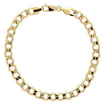 14K Yellow Gold Curb Bracelet - 9 14K Yellow Gold Curb Bracelet - 9