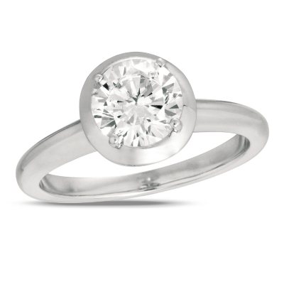 0.50 ct. Diamond Solitaire 18K White Gold Ring (I, SI2)