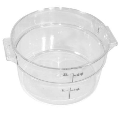 Container 2 Qt Round Clear - 12 Pk.