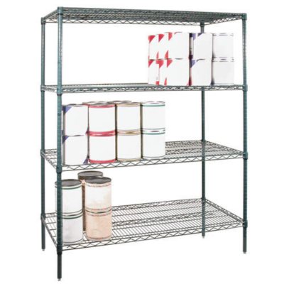 Shelving Set Green Epoxy - 60" X 24" X 74"