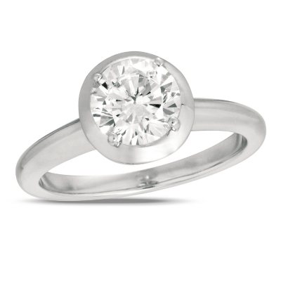 0.50 ct. Diamond Solitaire Platinum Ring (I, VS2)
