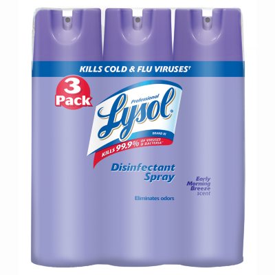 Lysol Disinfectant Spray - Early Morning Breeze Scent - 19 oz. - 3 pk.