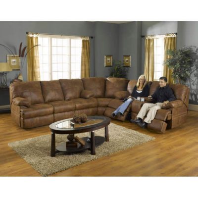 Showtime Reclining Sectional with Console Storage
