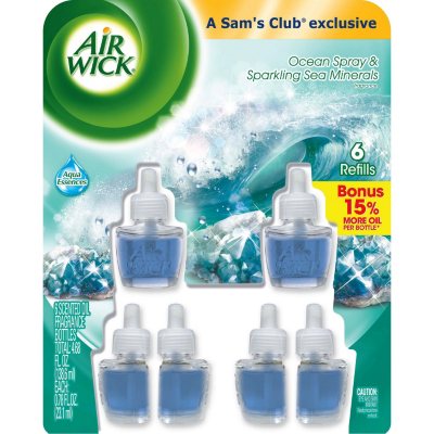 Airwick Scented Oils - Ocean Spray and Sea Minerals - 6 Refills