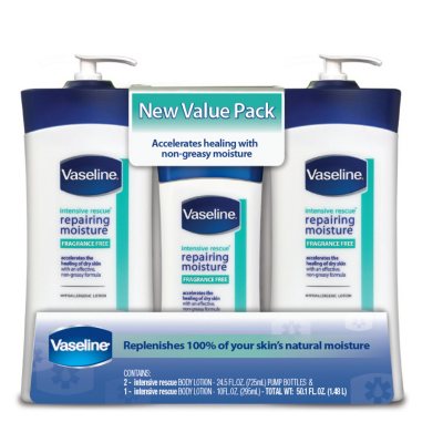 Vaseline Lotion Value Pack - Intensive Rescue - 2/24.5 oz. + 10 oz. 