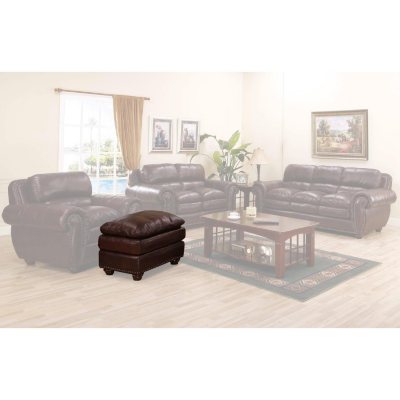 Carmella Leather Ottoman
